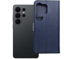 Markowe Dėklas su klapką na Samsung A17 Split Book tamsiai mėlyna ir kreminė