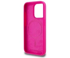Karl Lagerfeld dėklas skirtas Apple iPhone 15 Pro compatible with MagSafe KLHMP15LSKHPPLF (SIL KL Head Print) fuschia