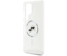 Karl Lagerfeld IML K&CH Heads MagSafe dėklas skirtas Samsung Galaxy S25 Ultra skaidrus