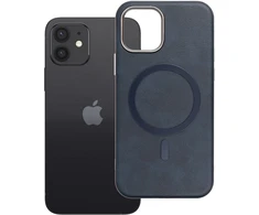Oem GENTLEMAN MAG COVER dėklas suderinamas su MagSafe skirtas Apple iPhone 12 mėlynos spalvos