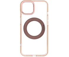 Dėklas Oem Case for iPhone 14 Frame Circle Stand compatible with MagSafe auksinis