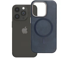 Oem GENTLEMAN MAG COVER dėklas suderinamas su MagSafe skirtas Apple iPhone 14 Pro mėlynos spalvos