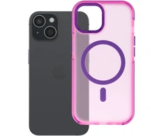 Dėklas iPhone 15 telefonui Forcell F-Protect Vivid Premium, suderinamas su MagSafe, rožinis