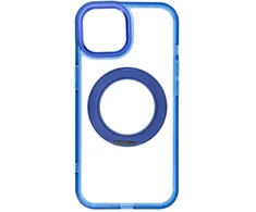 Dėklas Oem Case for iPhone 15 Frame Circle Stand compatible with MagSafe navy mėlynas