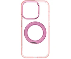 Dėklas Oem Case for iPhone 15 Pro Frame Circle Stand compatible with MagSafe pink