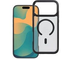 Case for iPhone `15 Pro Max Forcell F-Protect Smoke Hybrid Premium Lite compatible with MagSafe juodas