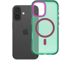 Dėklas iPhone 16 telefonui Forcell F-Protect Vivid Premium, suderinamas su MagSafe, žalias
