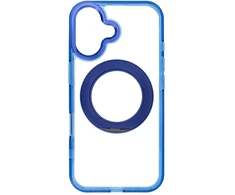 Dėklas Oem Case for iPhone 16 Frame Circle Stand compatible with MagSafe navy mėlynas