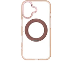 Dėklas Oem Case for iPhone 16 Frame Circle Stand compatible with MagSafe auksinis
