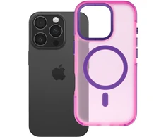 Dėklas iPhone 16 Pro Forcell F-Protect Vivid Premium, suderinamas su MagSafe, rožinis