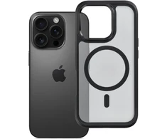 Case for iPhone 16 Pro Forcell F-Protect Smoke Hybrid Premium compatible with MagSafe juodas