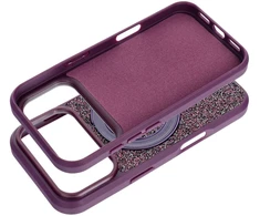 Oem dėklas iPhone 16 Pro Quartz Circle Stand Mag Cover tamsiai vyšninė