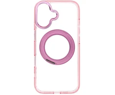 Dėklas Oem Case for iPhone 17 Frame Circle Stand compatible with MagSafe pink