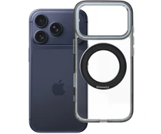 Oem Originalus „iPhone 17 Pro / 18 Pro“ dėklas su apvaliu stovu, suderinamas su „MagSafe“ ir juodas