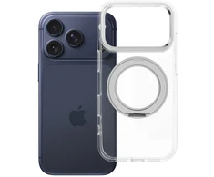 Oem Originalus „iPhone 17 Pro / 18 Pro“ dėklas su apvaliu stovu, suderinamas su „MagSafe“ ir permatomas
