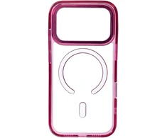 Dėklas Oem Case for iPhone 17 Pro Max / 18 Pro Max Frame Clear Hybrid Mag Cover compatible with MagSafe dark cherry