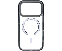 Dėklas Oem Case for iPhone 17 Pro Max / 18 Pro Max Frame Clear Hybrid Mag Cover compatible with MagSafe juoda