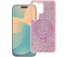 Dėklas Oem Case for iPhone 17 Quartz Circle Stand Mag Cover pink