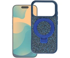 Dėklas Oem Case for iPhone 17 Quartz Circle Stand Mag Cover navy mėlynas