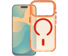 Dėklas iPhone 18 Pro / 17 Pro Forcell F-Protect Vivid Premium, suderinamas su MagSafe, oranžinis