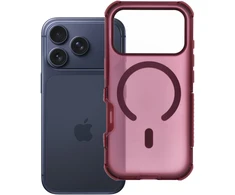 iPhone 18 Pro / 17 Pro dėklas „Forcell F-Protect BumperX Premium", suderinamas su MagSafe, tamsios vyšninės spalvos