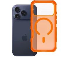 Dėklas, skirtas iPhone 18 Pro / 17 Pro, Forcell F-Protect BumperX Premium, suderinamas su MagSafe, oranžinės spalvos