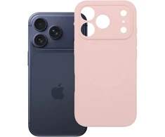 Oem dėklas, skirtas iPhone 18 Pro / 17 Pro, silikoninis 2 mm (kameros apsauga), pudrinės rožinės spalvos