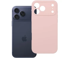 Dėklas Oem iPhone 18 Pro Max / 17 Pro Max silikoninis dangtelis 2 mm (su fotoaparato apsauga) pudros rožinė