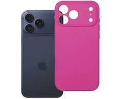 Oem dėklas, skirtas iPhone 18 Pro Max / 17 Pro Max, silikoninis 2 mm (su fotoaparato apsauga), suderinamas su MagSafe, rožinės spalvos