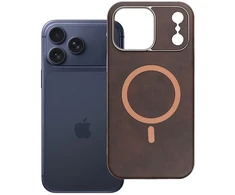 Dėklas Oem Case for iPhone 18 Pro Max / 17 Pro Max Gentleman Mag Cover compatible with MagSafe ruda