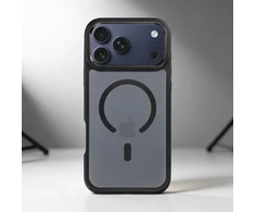 Case for iPhone 18 Pro Max / 17 Pro Max Forcell F-Protect Smoke Hybrid Premium Lite compatible with MagSafe juodas