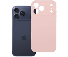 Oem Dėklas, skirtas iPhone 18 Pro Max / 17 Pro Max Silikoninis 2 mm (kameros apsauga), suderinamas su MagSafe, pudros rožinės spalvos