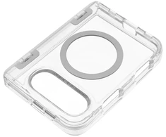 Case for iPhone Duo Forcell F-Protect 4sD-i Clear 2.5 mm Premium Hinge compatible with MagSafe transparent