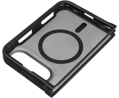 Case for iPhone Duo Forcell F-Protect 4sD-i Smoke Hybrid Premium compatible with MagSafe juodas