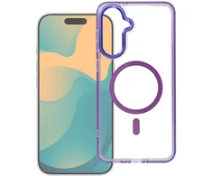 Oem Dėklas na Samsung A07 / A08 Frame Clear Hybrid Mag Cover zgodny su MagSafe violetinė