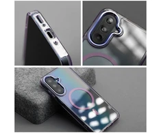 Oem Dėklas na Samsung A07 / A08 Frame Clear Hybrid Mag Cover zgodny su MagSafe violetinė