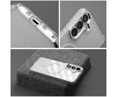 Oem Dėklas na Samsung A07 / A08 Frame Clear Hybrid Mag Cover zgodny su MagSafe transparentne