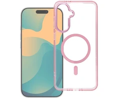 Oem Dėklas na Samsung A07 / A08 Frame Clear Hybrid Mag Cover zgodny su MagSafe pudrowy róż