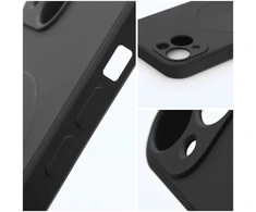 Oem Dėklas na Samsung A08 Silicone Mag Cover zgodne su MagSafe (camera protection) juoda