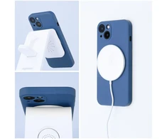 Oem „Dėklas Samsung A08 Silicone Mag Cover suderinamas su MagSafe (kameros apsauga) mėlynas“