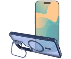 Dėklas na Samsung A37 Forcell F-Protect Shadow Stand Premium zgodne su MagSafe tamsiai mėlyna 0INT