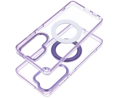 Oem Dėklas na Samsung A37 Frame Circle Stand zgodne su MagSafe violetinė