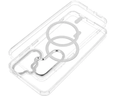 Oem Dėklas na Samsung S25 FE / S26 FE Frame Clear Hybrid Mag Cover zgodny su MagSafe transparentne