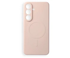 Oem „Dėklas Samsung S26 FE Silicone Mag Cover, suderinamas su MagSafe (kameros apsauga), rožinė“