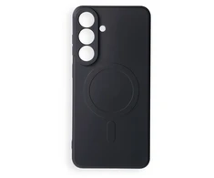 Oem „Dėklas Samsung S26 FE Silicone Mag Cover suderinamas su MagSafe (su fotoaparato apsauga), juoda“
