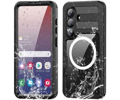 Dėklas na Samsung S26 PLUS wodoodporne Shellbox Mars su metalowym ringiem juoda