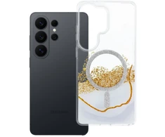 Oem Dėklas na Samsung S26 ULTRA Golden zgodne su MagSafe balta