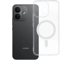 Oem Dėklas Xiaomi Redmi Note 17 Pro 5G, permatomas, 2 mm, Mag Cover, suderinamas su MagSafe (kameros apsauga), skaidrus