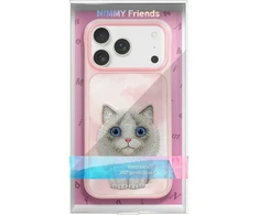 Dėklas NIMMY case BIG EYED RAGDOLL for IPHONE 18 Pro/17 Pro pink