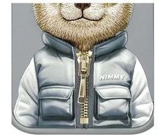 Nimmy dėklas Apple iPhone 16 6.1″ pilkos spalvos Cool&amp;Cute 2.0 Bear